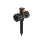 Mini aspersor plástico, dos vías, irrigación 360°, TRUPER 1