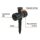 Mini aspersor plástico, dos vías, irrigación 360°, TRUPER 2