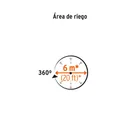 Mini aspersor plástico, dos vías, irrigación 360°, TRUPER 4