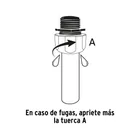 Conector 1/2' macho de ABS con tuerca de ajuste manual 4