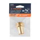 Conector 3/4' macho de latón sólido para manguera, TRUPER 3