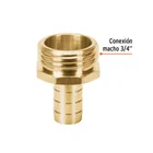 Conector 1/2' macho de latón sólido para manguera, TRUPER 2