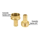 Juego conectores 1/2' macho/hembra de latón laminado, PRETUL 2