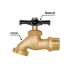 Llave p/manguera, de latón, 100g, 1/2', granel, PRETUL 3