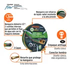 Manguera 1/2' reforzada 3 capas 10 m conexiones de metal 2