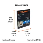 Lija de agua grano 500 de carburo de silicio, TRUPER 5