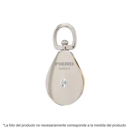 Garrucha para noria giratoria 3/4' sencilla niquelada, FIERO