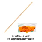 Escoba estándar extrasuave cerdas de PET, bastón de madera 5