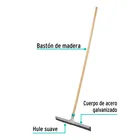 Jalador base acero galvanizado de 40cm, con bastón de madera 2