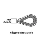 Bolsa con 5 guardacabos para cable de acero de 3/8', FIERO 4