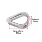 Bolsa con 5 guardacabos para cable de acero de 1/2', FIERO 3
