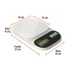 Báscula digital para cocina, plato de vidrio, 5 kg, TRUPER 3