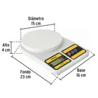 Báscula digital para cocina, plato de poliprop, 5 kg, PRETUL 3