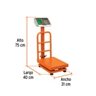 Báscula electrónica de plataforma, plegable, 100 kg, TRUPER 3