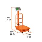Báscula electrónica de plataforma, plegable, 200 kg, TRUPER 4