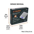 Báscula electrónica de precisión, de bolsillo, 500 g, TRUPER 5
