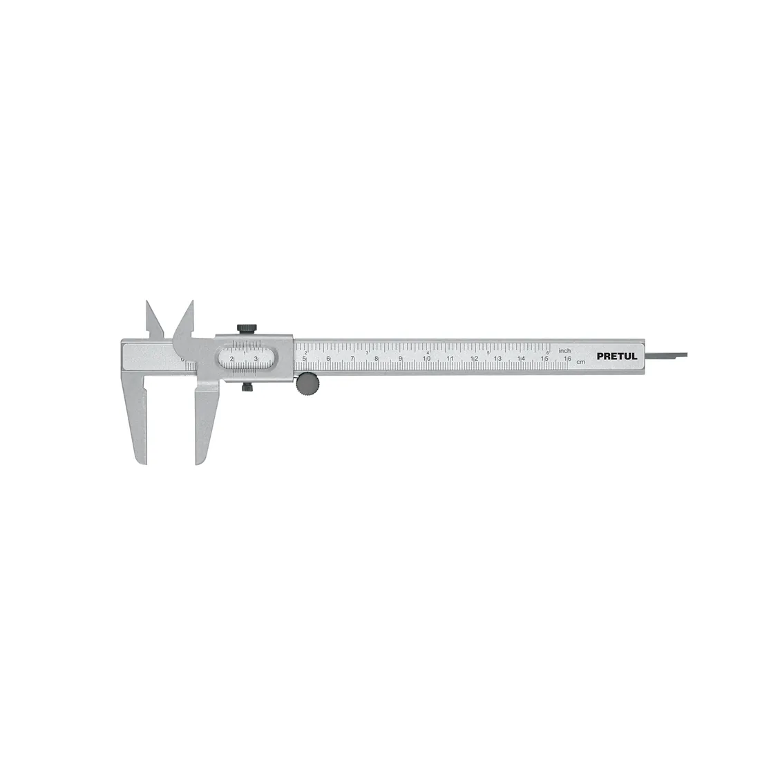 Calibrador vernier escolar 6', acero, std y mm, PRETUL