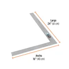 Escuadra 16'x24' de acero para cantero, TRUPER 3