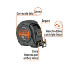 Flexómetro contra impactos 10 m, Cinta Negra 32 mm, TRUPER 2