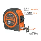 Flexómetro compacto contra impactos 3 m cinta 16 mm, TRUPER 3
