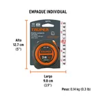 Flexómetro compacto contra impactos 3 m cinta 16 mm, TRUPER 6