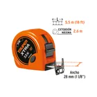 Flexómetro XTRA 6 m cinta extra ancha 28 mm, TRUPER 3