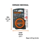 Flexómetro compacto contra impactos 5.5 m cinta 25 mm,TRUPER 6