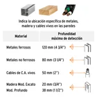 Detector de materiales detrás de muros, profundidad máx 12cm 4