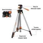 Tripié telescópico para nivel láser, altura max. 1.45 m 4