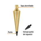 Plomada de latón 16 oz, TRUPER 2