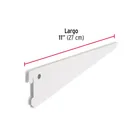 Ménsula plana blanca para cremallera doble, 27cm, FIERO 4