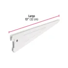 Ménsula plana blanca para cremallera doble, 32cm, FIERO 4