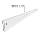 Ménsula plana blanca para cremallera doble, 37cm, FIERO 3