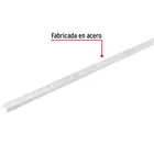 Cremallera doble blanca para ménsulas planas, 2m, FIERO 4