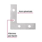 Bolsa c/24 escuadras planas cantoneras 2' x 2', FIERO 4