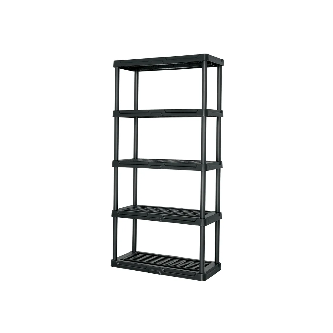Estante plástico 5 repisas capacidad 35kg, 92x43x185, PRETUL