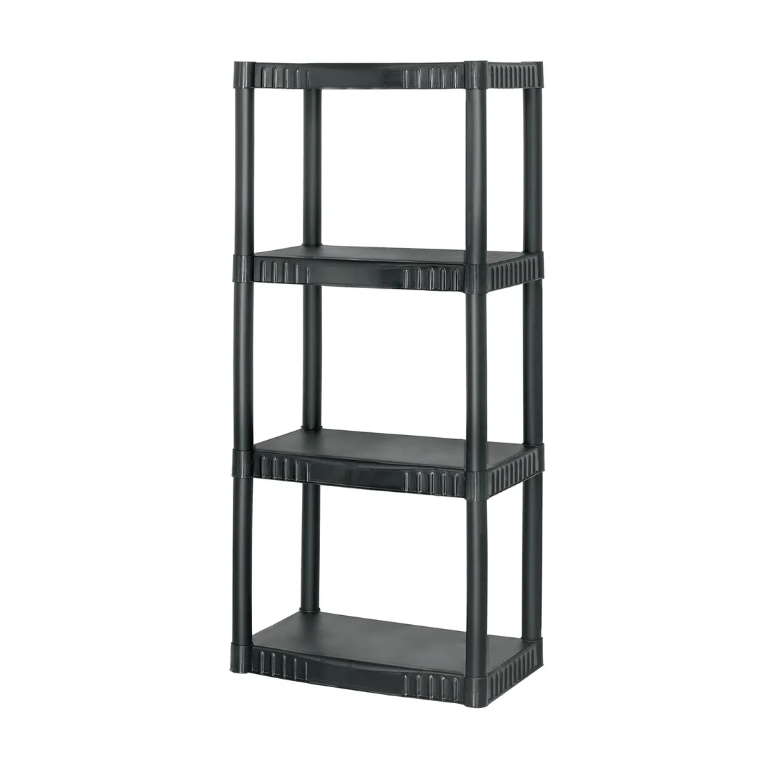 Estante plástico 4 repisas capacidad 27kg, 56x36x123, PRETUL