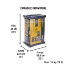 Estante plástico 4 repisas capacidad 27kg, 56x36x123, PRETUL 5
