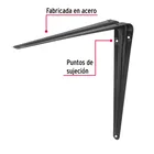 Ménsula de acero gris 10 x 12', FIERO 3