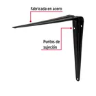 Ménsula de acero negra 8' x 10', FIERO 3