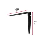 Ménsula de acero negra 8' x 10', FIERO 4