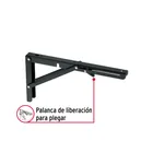 Ménsula plegable de acero negra 6' x 12', FIERO 2