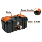 Caja para herramienta 17' compartimentos y broches metálicos 2