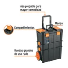 Caja para herramienta,19'x25' con ruedas, 3 en 1 desmontable 2