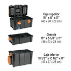 Caja para herramienta,19'x25' con ruedas, 3 en 1 desmontable 4