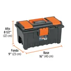 Caja para herramienta de 16' con compartimentos, TRUPER 3
