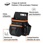 Porta herramientas de poliéster, 6 compartimentos, EXPERT 2