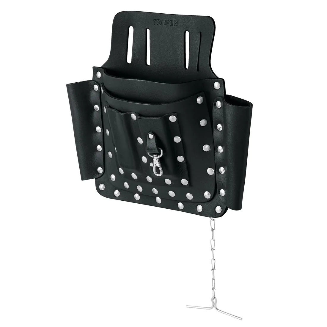 Porta herramientas de cuero con 8 compartimentos, TRUPER