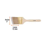 Brocha cerdas sintéticas 3' corte angular, mango de madera 3