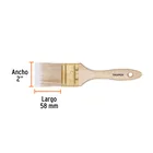 Brocha cerdas sintéticas 2' corte recto, mango de madera 3